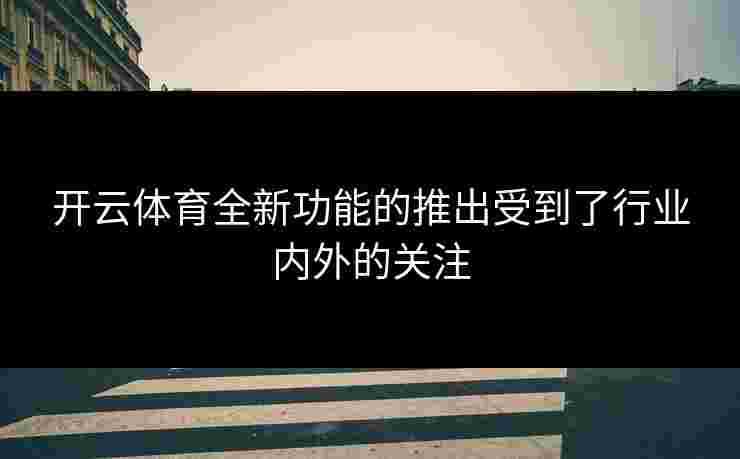 开云体育全新功能的推出受到了行业内外的关注 开云体育全新功能的推出受到了行业内外的关注