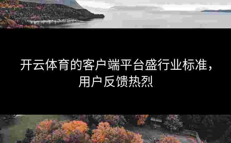 开云体育的客户端平台盛行业标准，用户反馈热烈